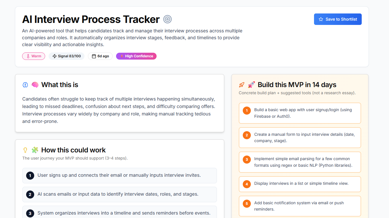 Opportunity details page screenshot